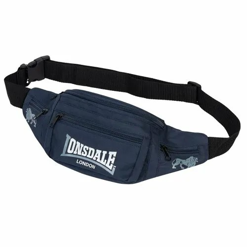 Сумка поясная LONSDALE Поясная сумка Lonsdale Hip синяя, фактура зернистая, синий