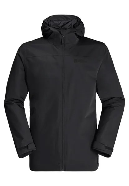 Дождевик/водоотталкивающая куртка BESLER Jack Wolfskin, цвет black