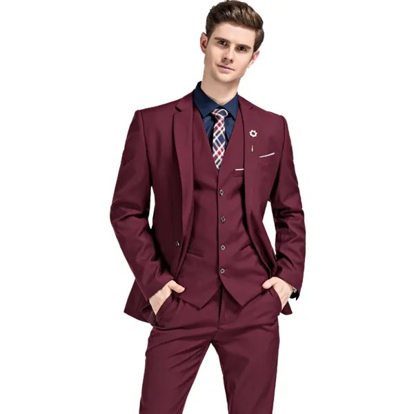 Для мужчин s Slim Fit повседневные костюмы на заказ мужские s деловой смокинг Костюмы мужские свадебные официальные костюмы 3 шт. Terno мужской пиджак жилет брюки