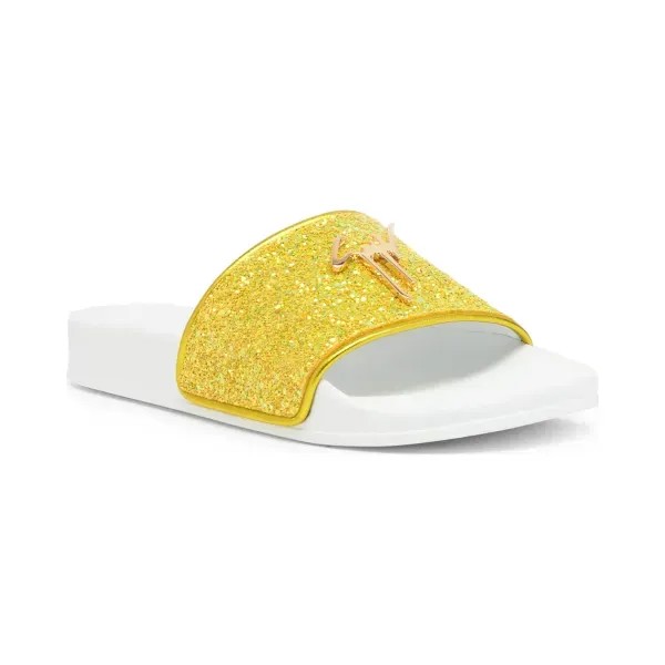 Тапочки Maxipot с добавлением кожи Giuseppe Zanotti, желтый