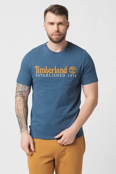 Футболка с вышитым логотипом Timberland, синий