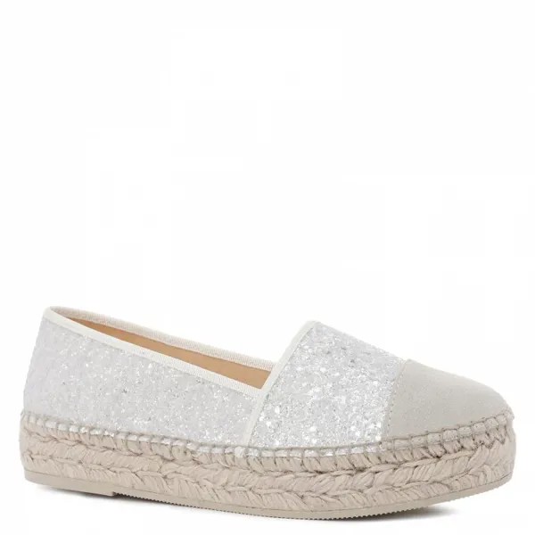 Эспадрильи женские La Maison De L'espadrille RV284 SS19_2040803 серебристые 40 EU