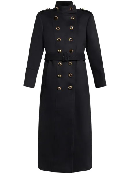 TOM FORD двубортное длинное пальто, черный