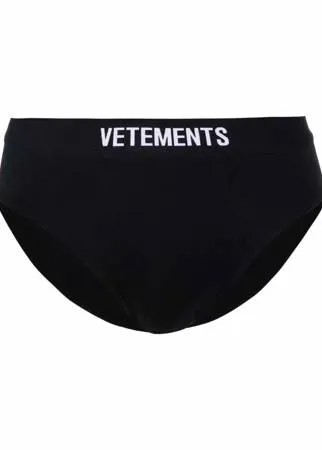 VETEMENTS трусы-брифы с логотипом