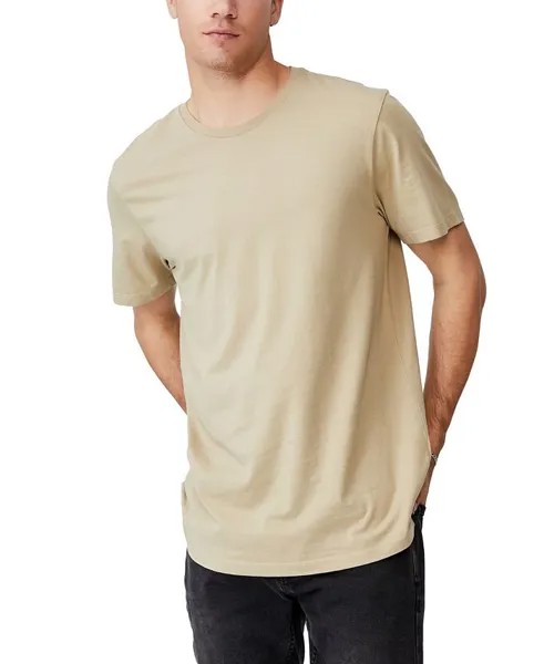 Мужская длинная футболка из органического материала COTTON ON, тан/бежевый