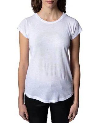 Женская футболка скинни с заклепками и черепом Zadig - Voltaire