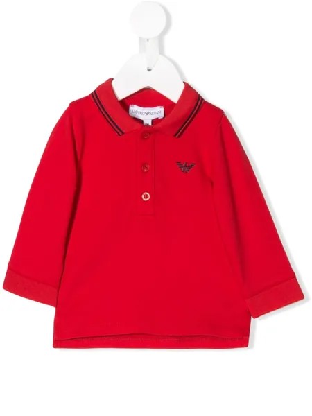 Emporio Armani Kids рубашка-поло с длинными рукавами