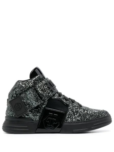 Philipp Plein высокие кеды с логотипом, черный