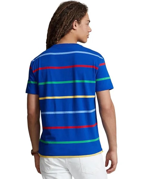 Футболка Polo Ralph Lauren Classic Fit Striped Jersey Short Sleeve T-Shirt, цвет Sapphire Star Multi