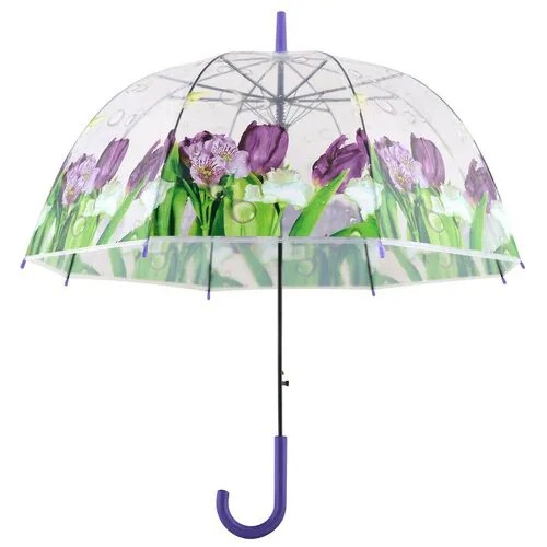Зонт MULTIDOM FX24-36 Фиолетовый букет, полуавтоматический