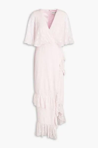 Платье миди Mimi-B fil coupé из шелкового шифона SALONI, розовый