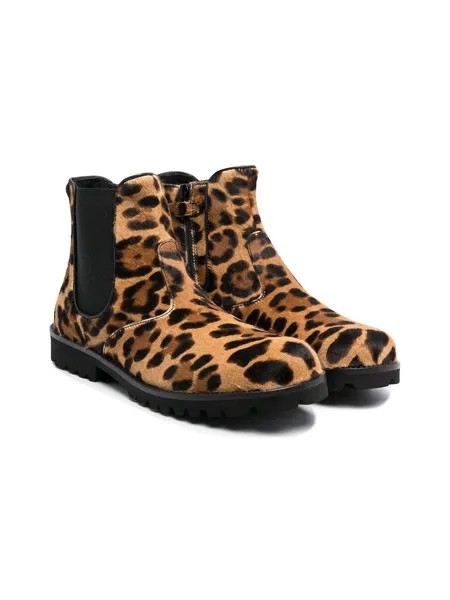 Dolce & Gabbana Kids ботинки с леопардовым принтом