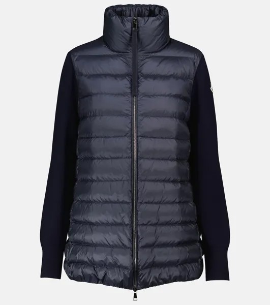 Шерсть и пуховик MONCLER, синий