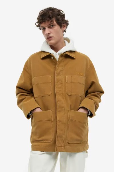 Широкая куртка из габардина H&M