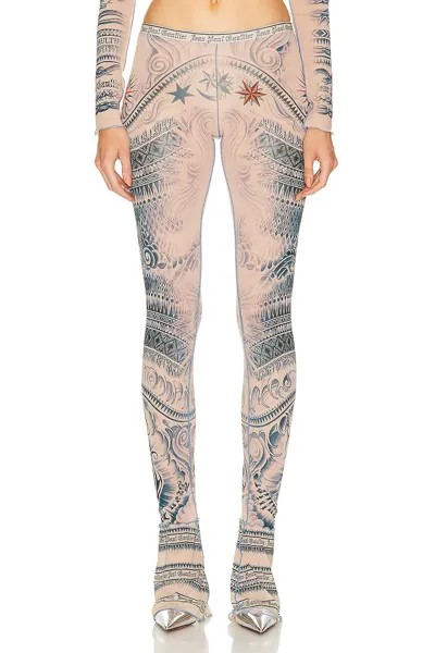 Брюки Jean Paul Gaultier Printed Soleil Flare Trouser, цвет Nude, Blue, & Red