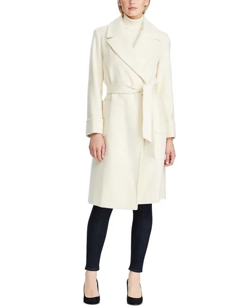 Женское пальто с запахом и воротником-стойкой на поясе Lauren Ralph Lauren