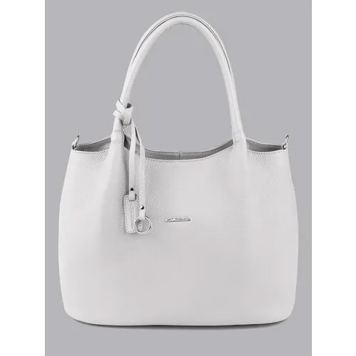 Сумка тоут GIORGIO FERRETTI, фактура зернистая, белый