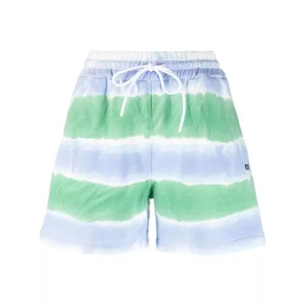 Шорты multicolour tie-dye shorts Msgm, синий