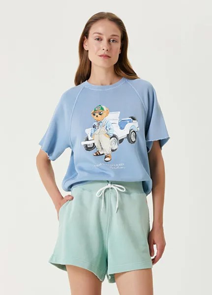 Толстовка с принтом Teddy Bear Polo Ralph Lauren, голубой