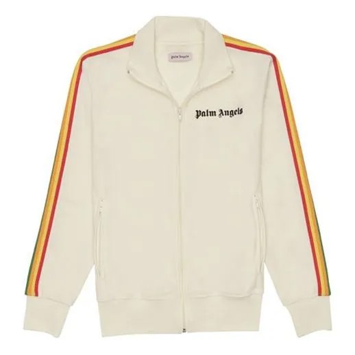 Куртка Men's PALM ANGELS White Rainbow Track Jacket Stripe, белый