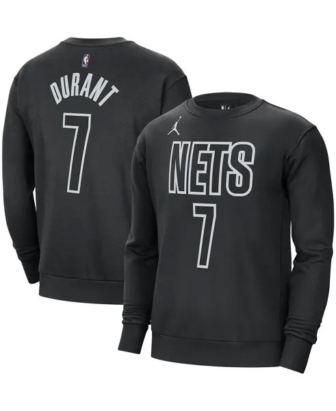 Мужская брендовая толстовка kevin durant black brooklyn nets с именем и номером Jordan, черный