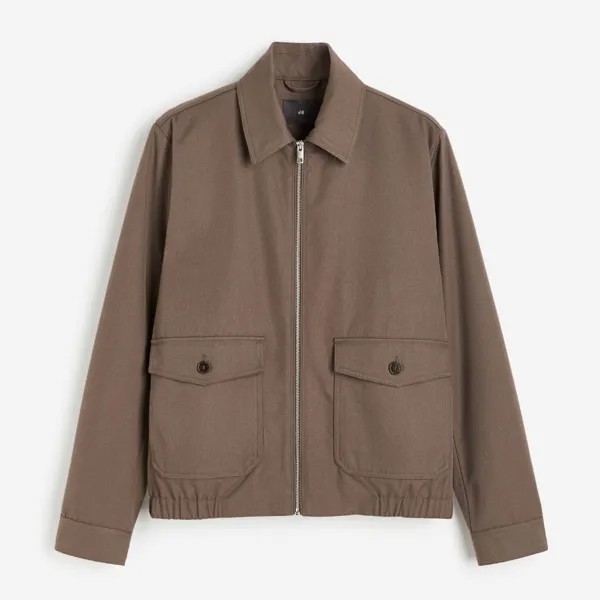 Куртка H&M Regular Fit Twill, темно-бежевый