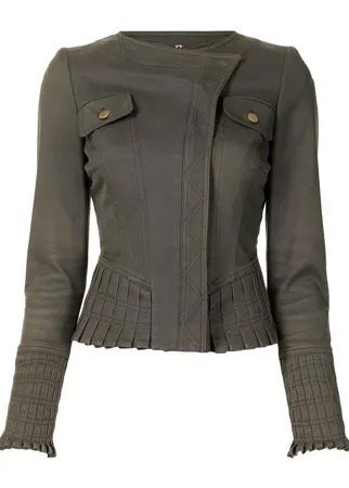 Gucci Pre-Owned плиссированный пиджак без воротника
