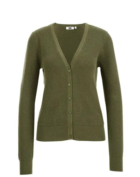 Вязаный кардиган We Fashion, оливковый