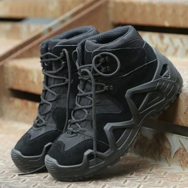 Ботинки мужские военные, боевые полусапожки, тактические армейские ботинки, Рабочая защитная обувь, мотоциклетные ботинки, походные ботинки