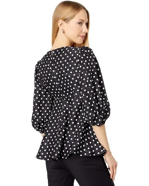 Топ Kate Spade New York Harmony Dot Clique Top, черный