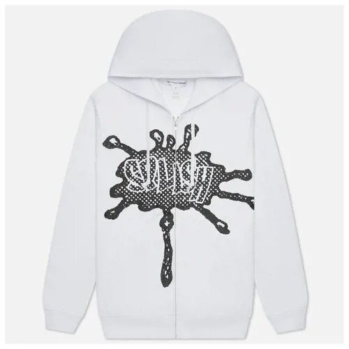 Мужская толстовка Comme des Garcons SHIRT x Christian Marclay Print Splash Zip Hoodie белый, Размер S