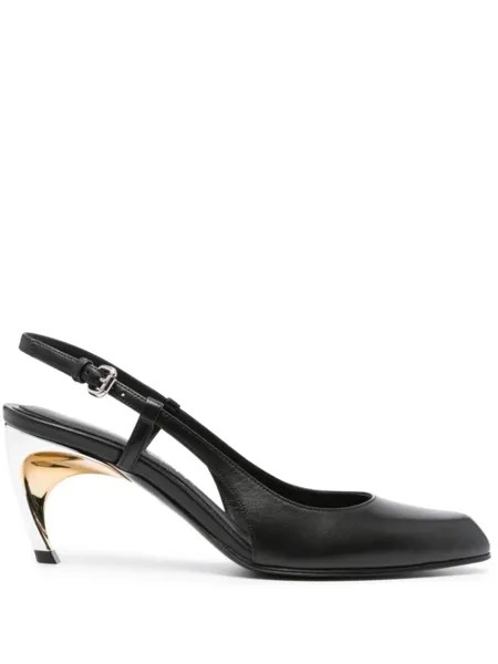 Alexander McQueen туфли Armadillo 65 с ремешком на пятке, черный