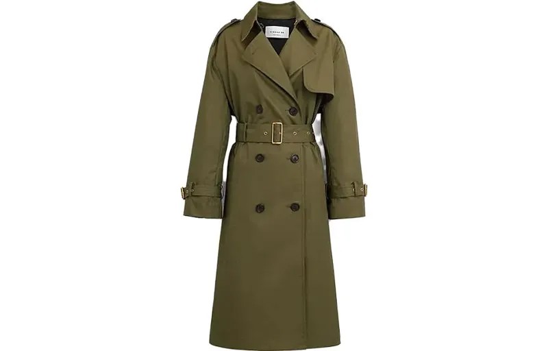 Женский тренч COACH, цвет Green