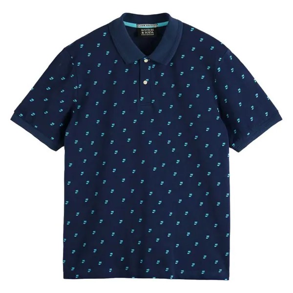 Поло Scotch & Soda Aop Polo, синий