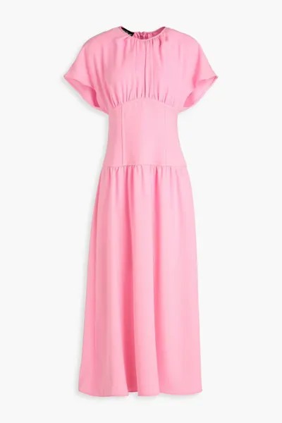 Платье миди из твила со сборками Boutique Moschino, цвет Bubblegum