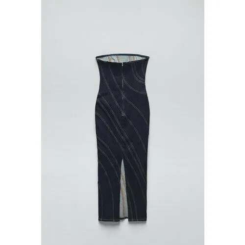 Сарафан Zara, хлопок, размер M, голубой