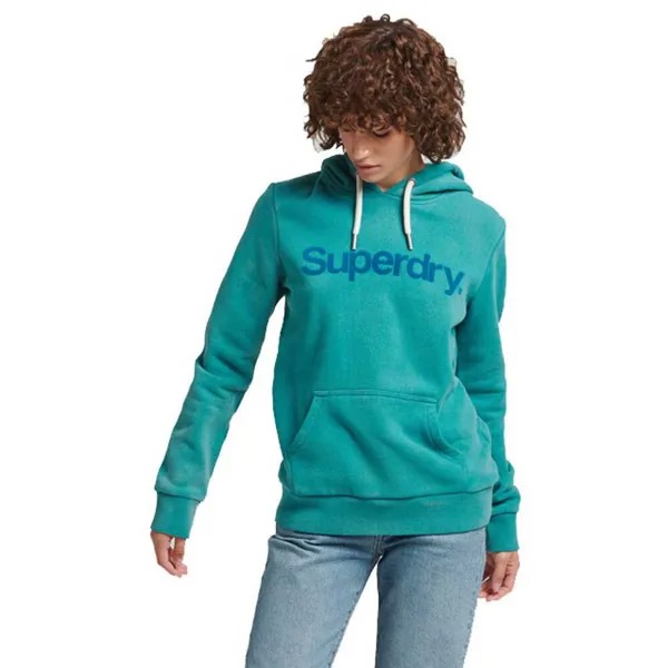 Худи Superdry Vintage Core Logo 80S, зеленый