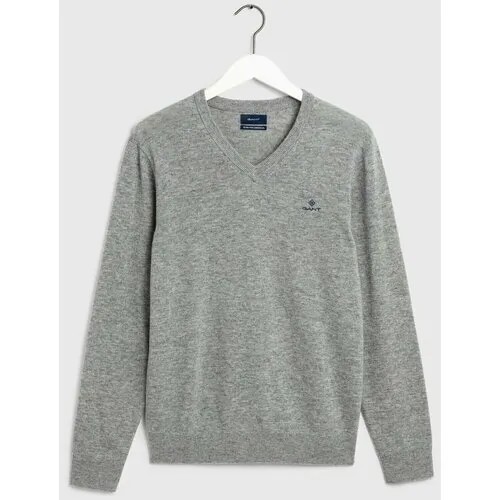 Джемпер GANT EXTRAFINE LAMBSWOOL V-NECK, размер 3XL, , серый