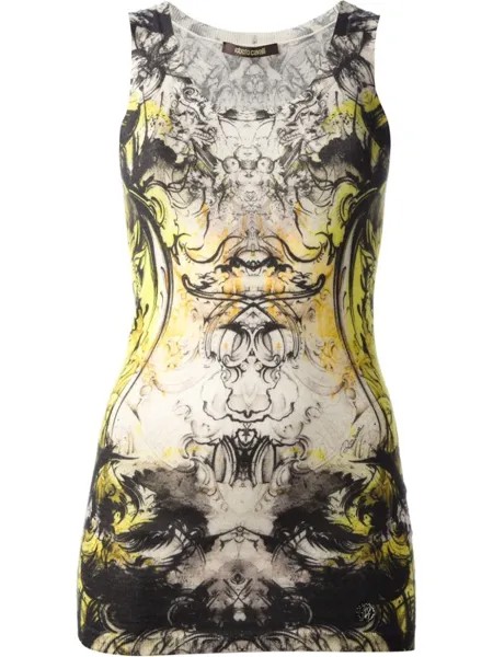 Roberto Cavalli printed tank top, желтый