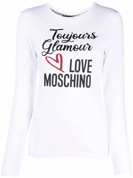 Love Moschino топ с длинными рукавами и логотипом