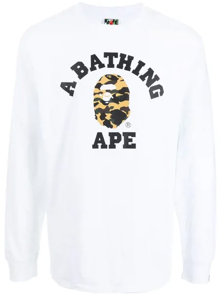 A BATHING APE® топ с длинными рукавами и логотипом