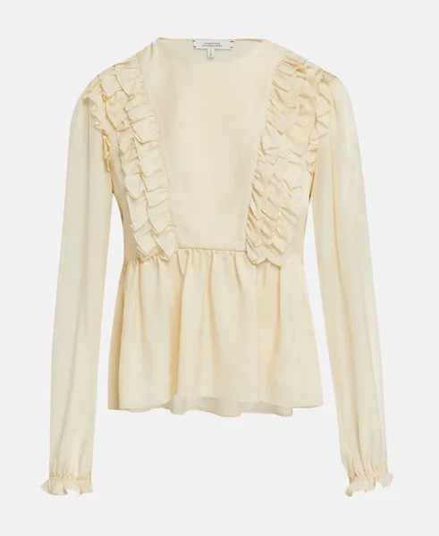 Шелковая блузка-рубашка Dorothee Schumacher, цвет Oatmeal