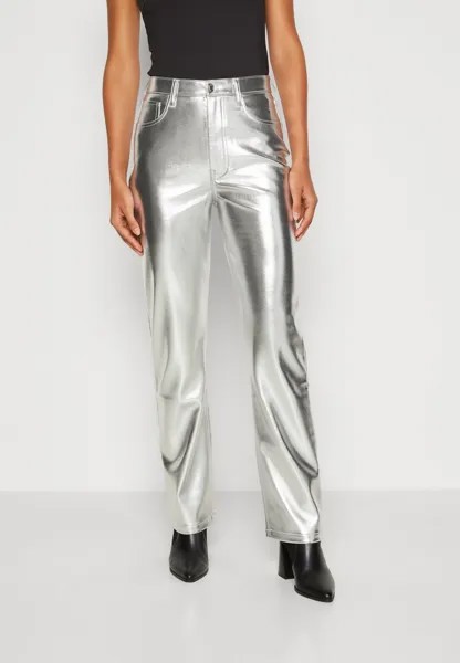 Тканевые брюки Abercrombie & Fitch, серебро