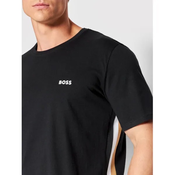 Мужская футболка с коротким рукавом и рисунком Hugo Boss Tee 3, черный