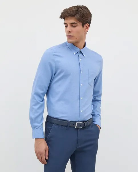 Мужская хлопковая рубашка J. HART & BROS., темно-синий