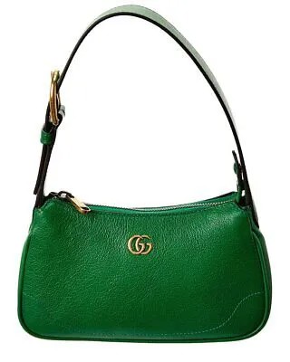 Мини-кожаная сумка через плечо Gucci Aphrodite Женская, зеленая Os