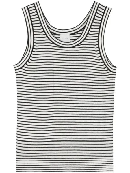 Paul Smith вязаный топ в полоску, черный