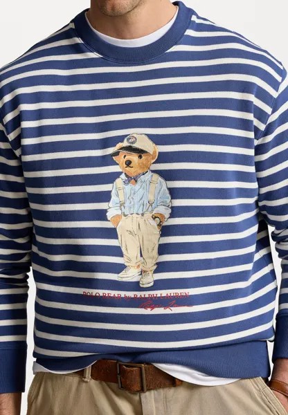 Толстовка POLO BEAR STRIPED FLEECE SWEATSHIRT Ralph Lauren, темно-синий