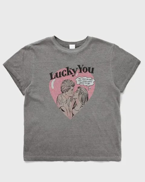 Топ Re/Done Classic Tee Lucky You, цвет grey haze