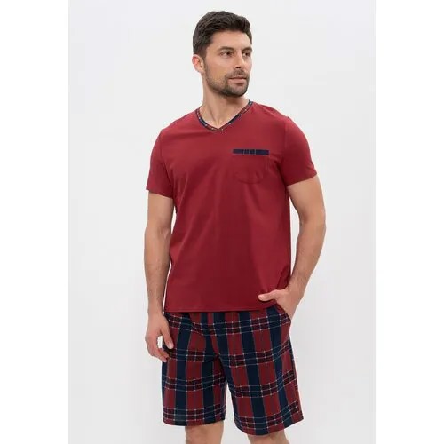 Пижама  CLEO, размер 58, бордовый